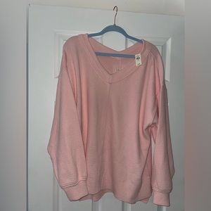 Aerie Wonder V Textured Sweatshirt